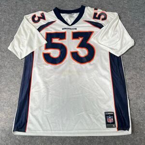 Denver Broncos Men's NFL On-Field White Jersey Romanowski #53 Size XL